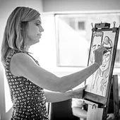 Caricaturist Drawing At An Event
