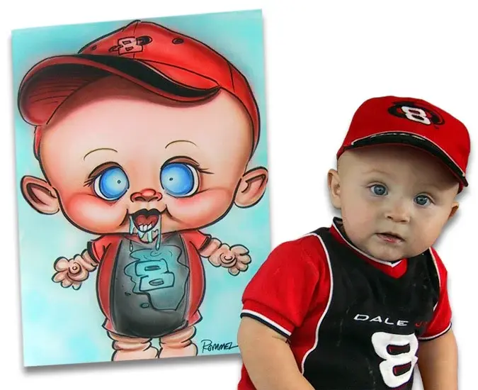 Live Caricature Drawing of a Baby Boy